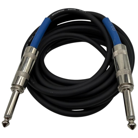 Live Wire Other - Live Wire Advantage 10ft Instrument Cable 1/4 Inch Straight TS Black Guitar Cord